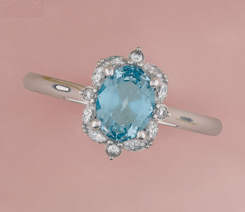 Aquamarine Engagement Rings