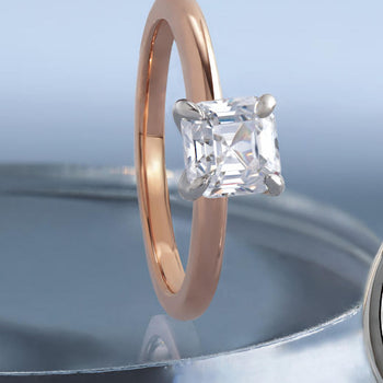 Asscher Diamond Engagement Ring