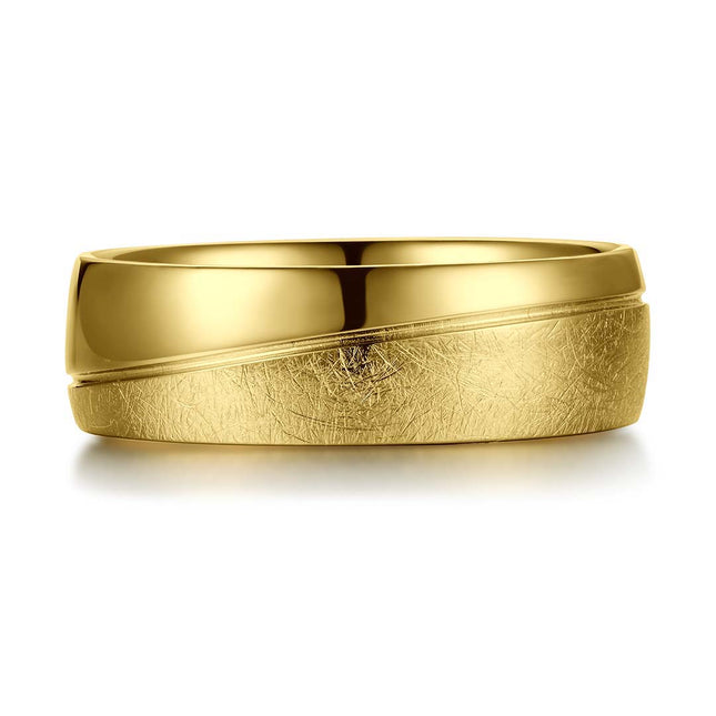 Carved Plain Wedding Band