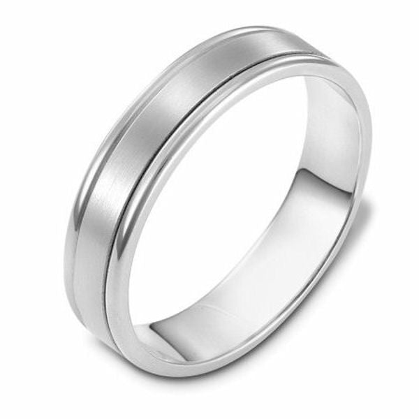 White Gold Classic Wedding Band