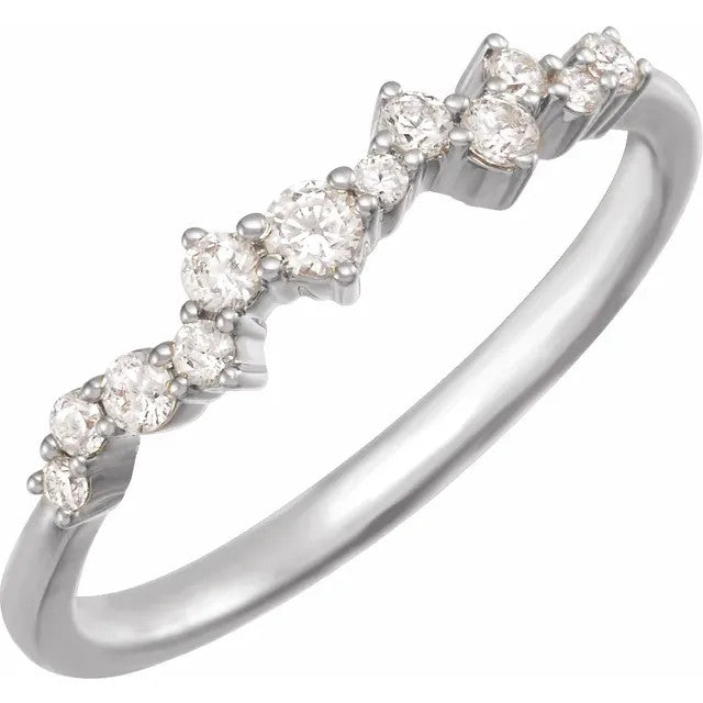 Scattered Stackable Lab-Grown 1/4 CT Diamond Ring