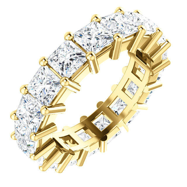 Yellow Gold Princess Cut Eternity Ring