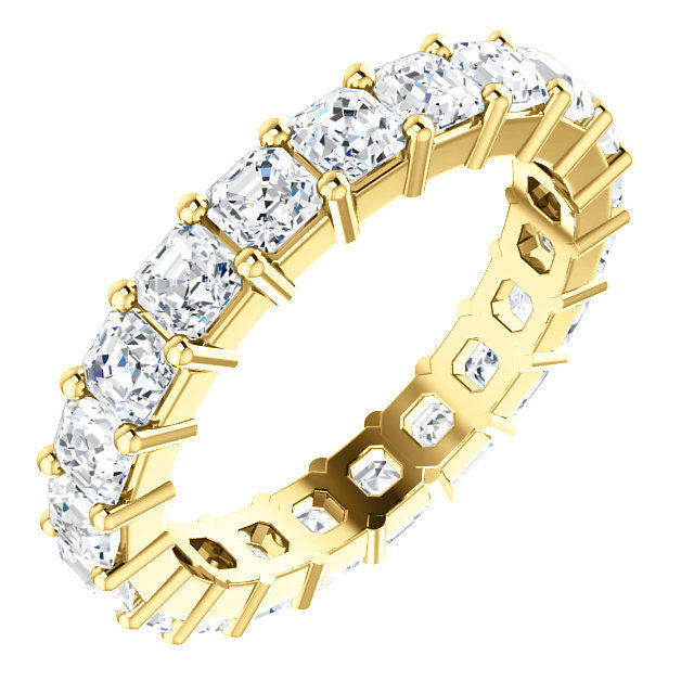 Yellow Gold Asscher Cut Eternity Ring