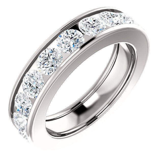 Platinum 3.6 ct tw Channel Set Diamond Eternity Ring