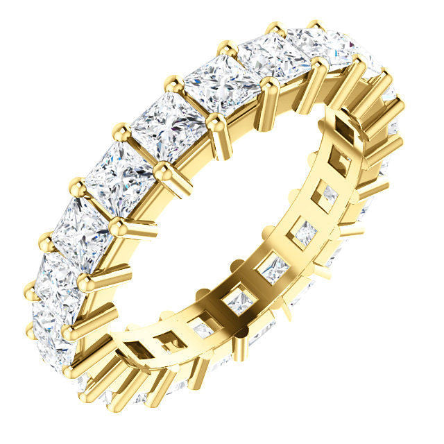 Yellow Gold Princess Cut Eternity Ring