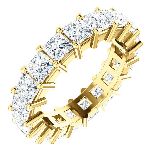 Yellow Gold Princess Cut Eternity Ring
