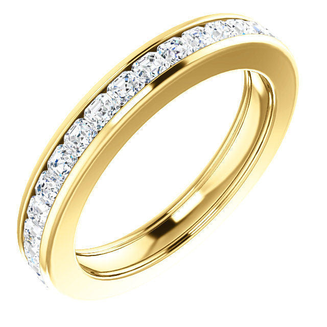 Yellow Gold Asscher Cut Eternity Ring