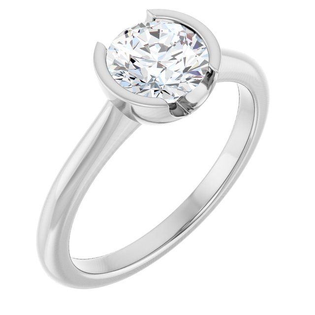 14KT White Gold Arabella Solitaire & 1 CT Round Center