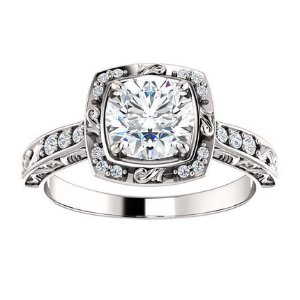 White Gold Diamond Engagement Ring