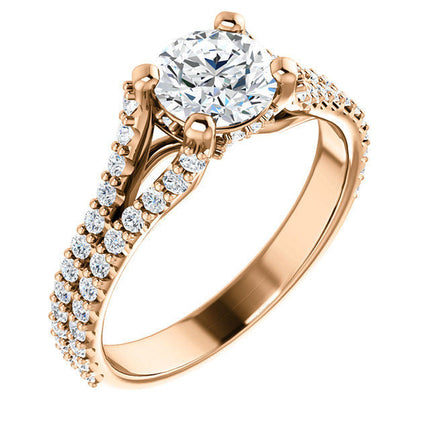 Rose Gold Diamond Engagement Ring