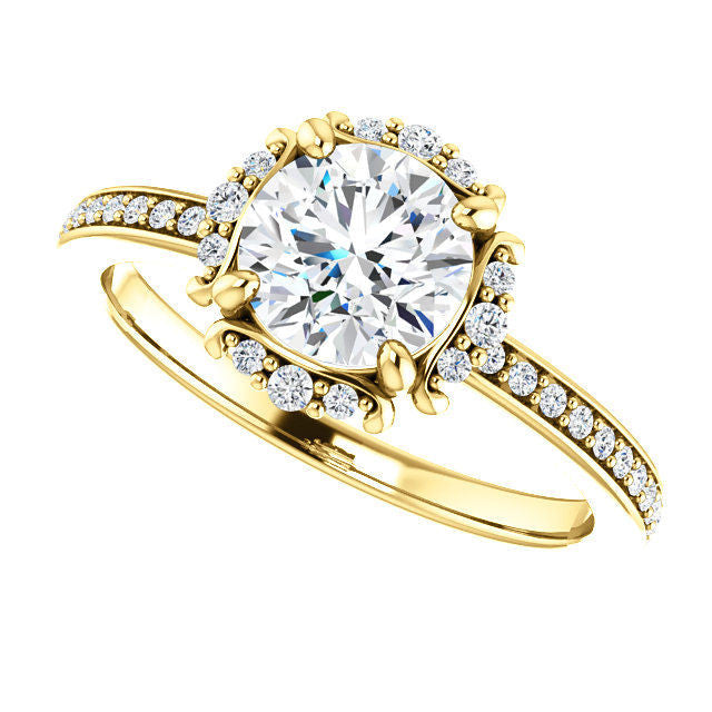 Round Cut Diamond Engagement Ring