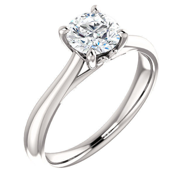 White Gold Round Solitaire Engagement Ring