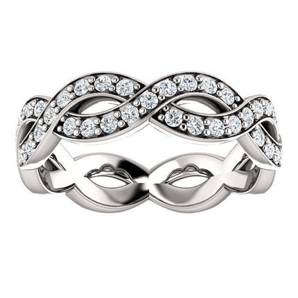White Gold Twisted Eternity Ring