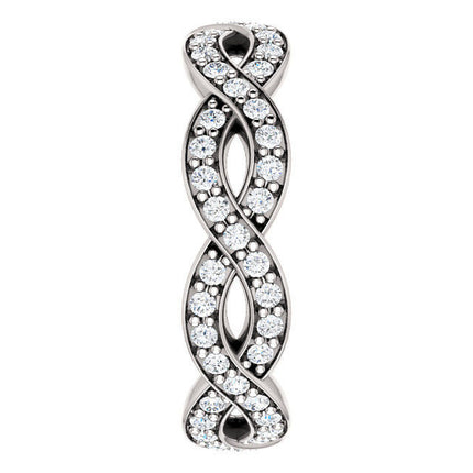 White Gold Twisted Eternity Ring
