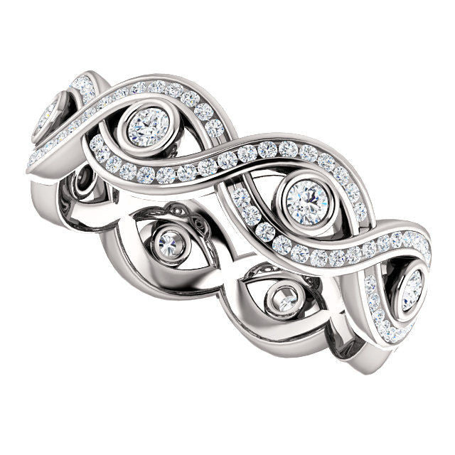 White Gold Twisted Eternity Ring
