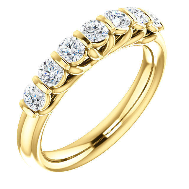 Yellow Gold 7-Stone Diamond Anniversary Ring