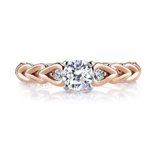 Rose Gold Diamond Accent Engagement Ring