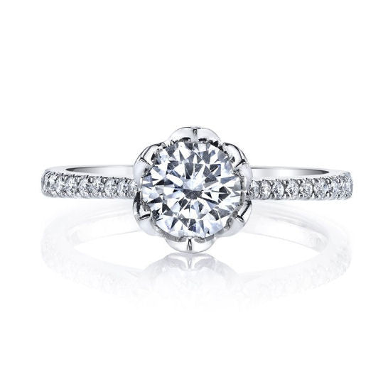Petal Diamond Engagement Ring