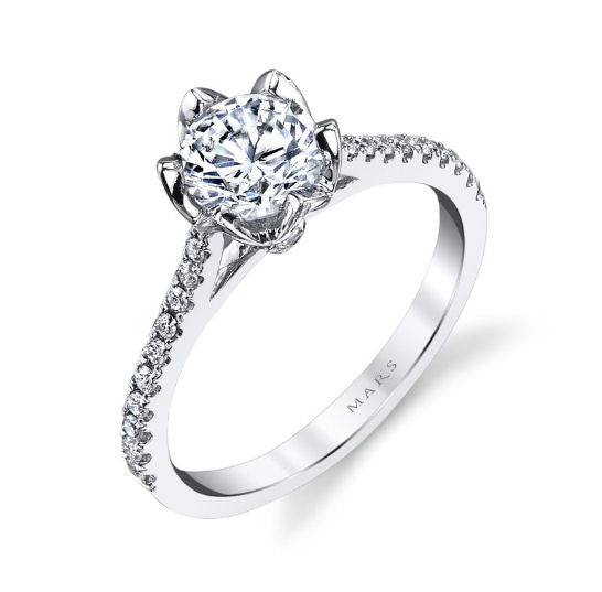 Petal Diamond Engagement Ring