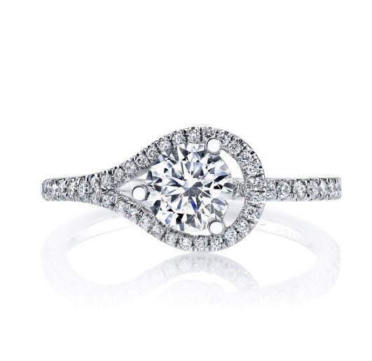 Asymmetric Infinity Diamond Engagement Ring