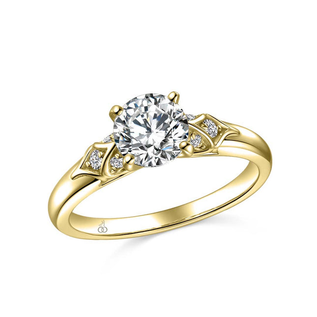 Diamond Accent Engagement Ring with Matching Band