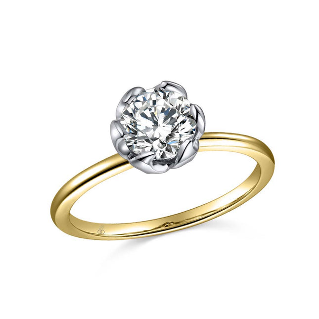 Solitaire Diamond Accent Engagement Ring