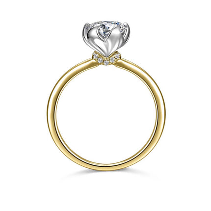 Solitaire Diamond Accent Engagement Ring
