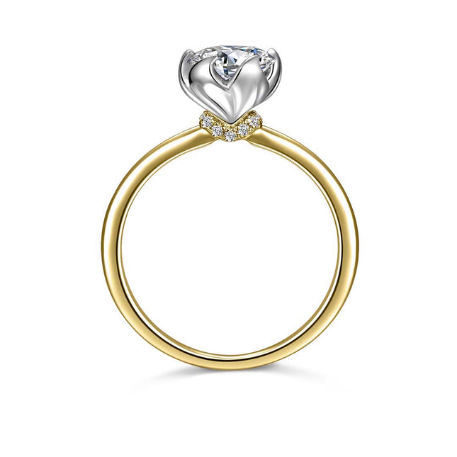Solitaire Diamond Accent Engagement Ring