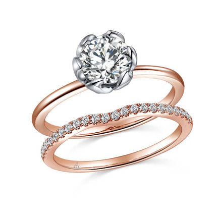Solitaire Diamond Accent Engagement Ring
