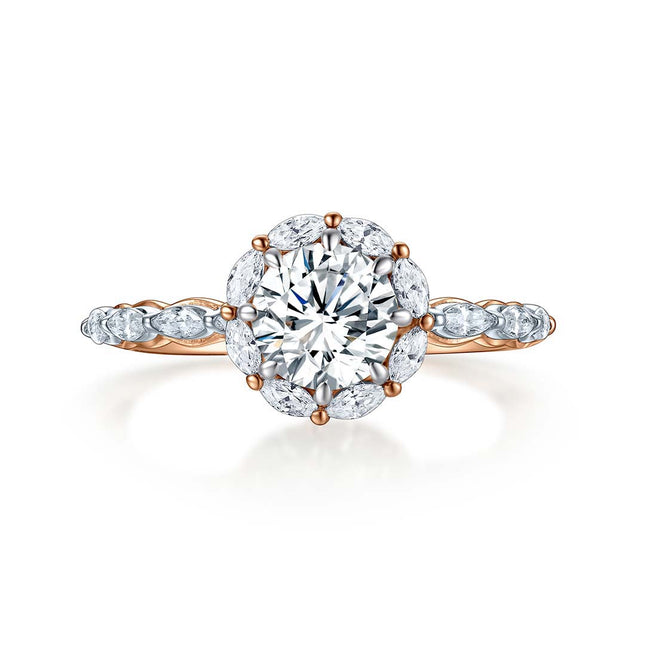 Diamond Halo Engagement Ring