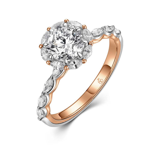 Diamond Halo Engagement Ring