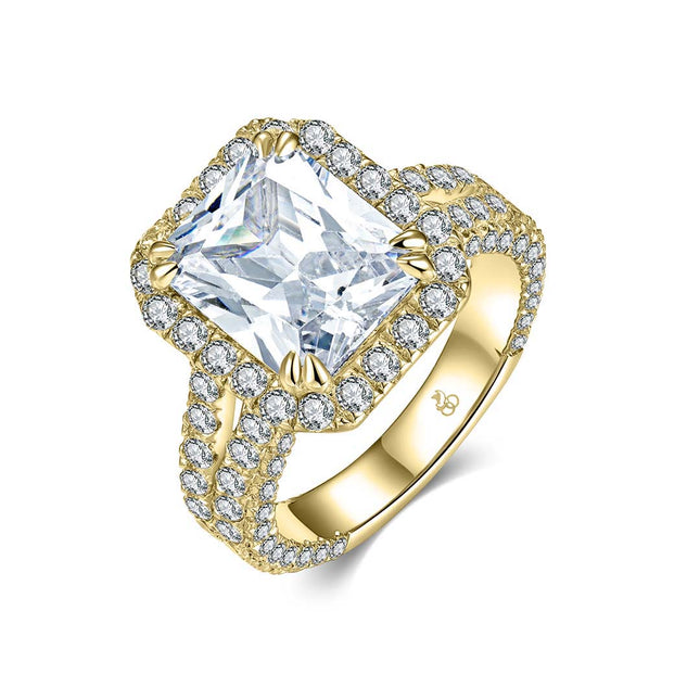 Radiant Halo Diamond Engagement Ring