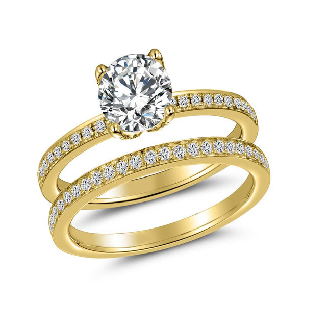 Diamond Accent Hidden Halo Engagement Ring