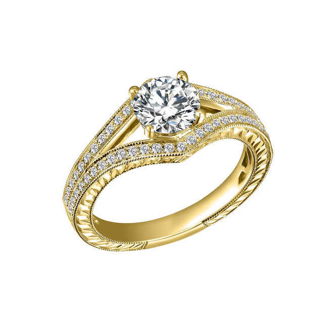 Contemporary Diamond Engagement Ring