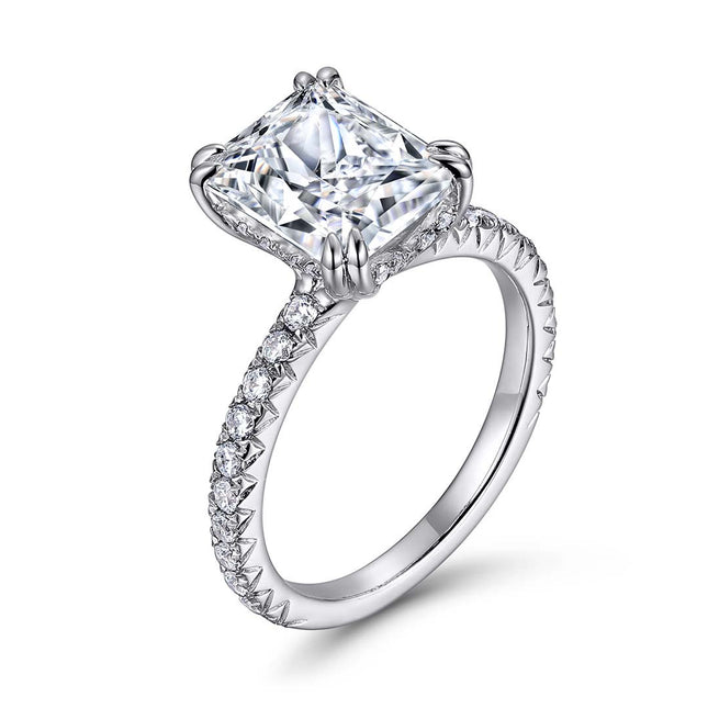 Radiant Diamond Accent Engagement Ring