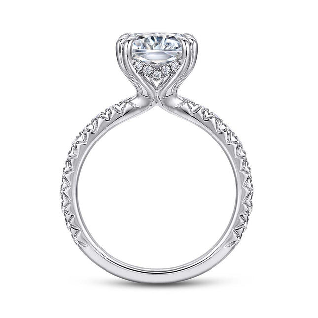Radiant Diamond Accent Engagement Ring