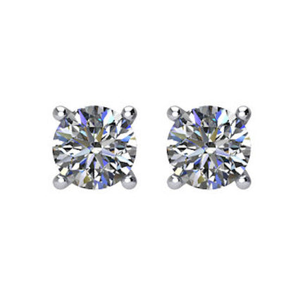 1/5 CT TW Round Diamond Stud Earrings