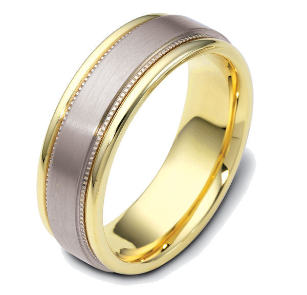 14Kt Two-Tone Classic Wedding Band