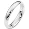 White Gold 4.0 mm Plain Comfort Fit Wedding Ring