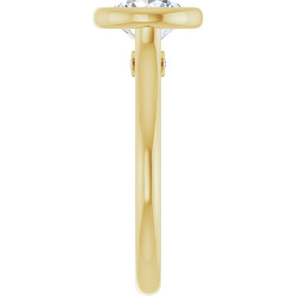 Bella 14K Yellow  1-1/2 CT Round Engagement Ring