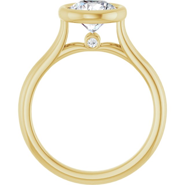 Bella 18K Yellow  1-1/2 CT Round Engagement Ring