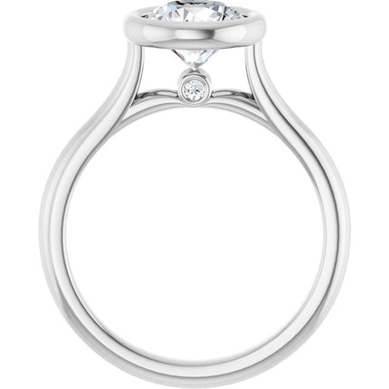 Bella Platinum  1-1/2 CT Round Engagement Ring