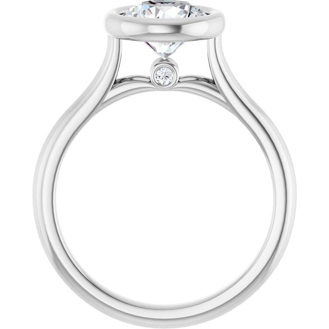 Bella Platinum  1-1/2 CT Round Engagement Ring