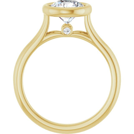 Bella 14K Yellow  1-1/2 CT Round Engagement Ring