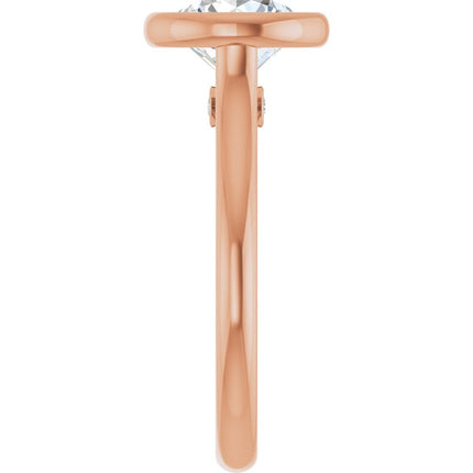 Bella 14K Rose  2 CT Round Engagement Ring