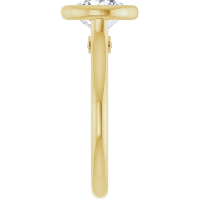 Bella 14K Yellow  2 CT Round Engagement Ring