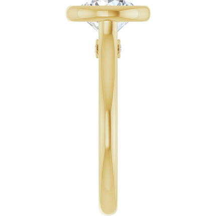 Bella 18K Yellow  2 CT Round Engagement Ring