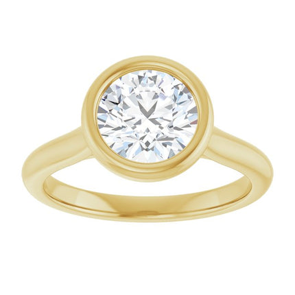 Bella 18K Yellow  1-1/2 CT Round Engagement Ring