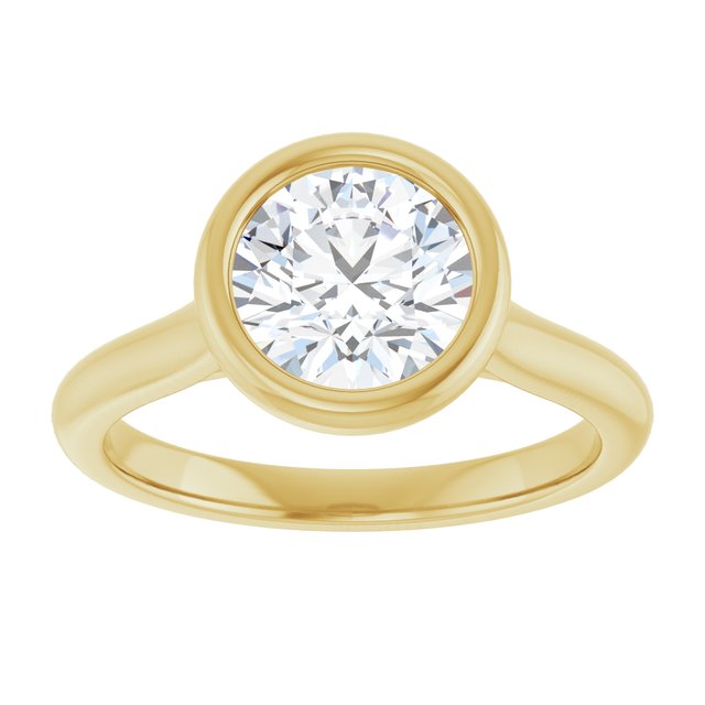 Bella 18K Yellow  1-1/2 CT Round Engagement Ring