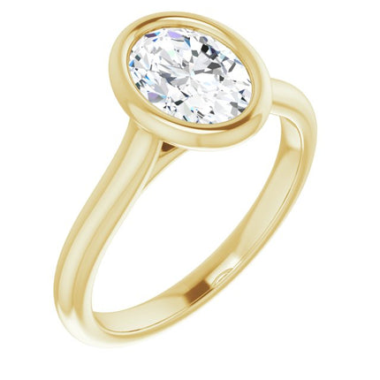 Bella 18K Yellow  1 CT Oval Engagement Ring